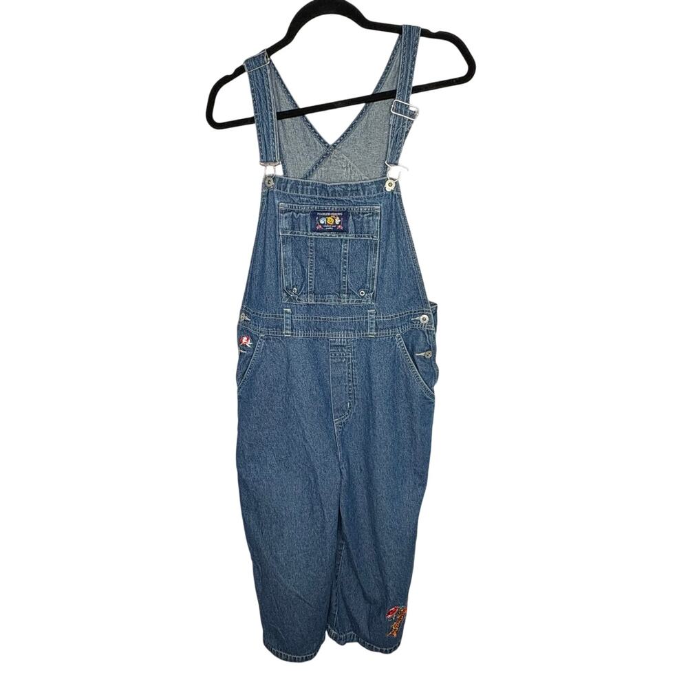 Disney Winnie the Pooh Bear Vintage Carpender Embroidered Overalls Cotton Medium